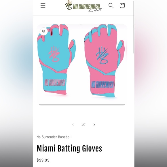 Pink and Blue No Surrender Gloves L - Picture 13 of 13